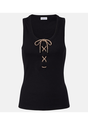 Burberry Ribbed-knit cotton-blend tank top