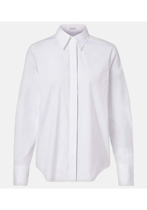 Brunello Cucinelli Monili cotton-blend poplin shirt