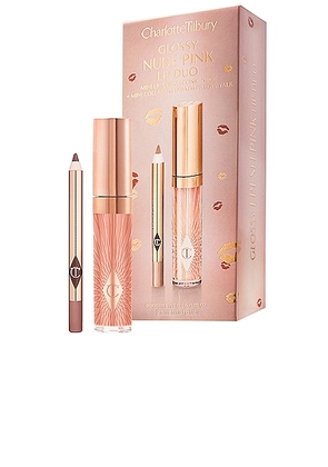 Charlotte Tilbury Glossy Nude Pink Lip Duo in N/A - Nude. Size all.