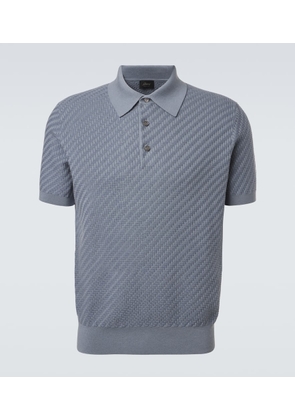 Brioni Cotton, silk, and cashmere polo shirt