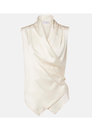 Brunello Cucinelli Monili silk top