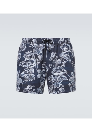 Commas Printed swim trunks