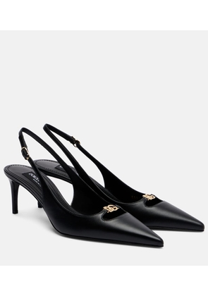 Dolce&Gabbana Lollo DG 60 leather slingback pumps