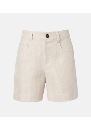 Brunello Cucinelli Mid-rise linen and cotton Bermuda shorts