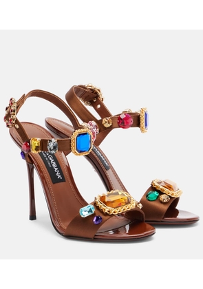 Dolce&Gabbana Keira 2.0 105 embellished satin sandals