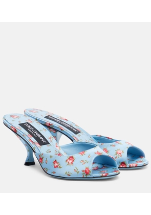 Dolce&Gabbana Keira 60 floral satin mules