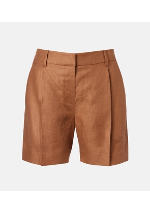 Brunello Cucinelli Mid-rise linen Bermuda shorts
