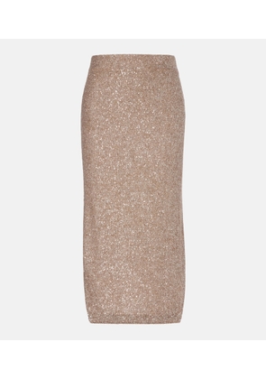 Brunello Cucinelli Lame pencil skirt