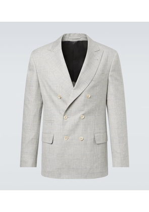 Brunello Cucinelli Checked double-breasted wool blazer