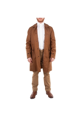 Burberry Mens Dark Birch Brow Clapham Cotton Gabardine Lightweight Coat