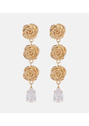 Magda Butrym Crystal-embellished gold-plated drop earrings