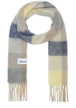 Acne Studios Heavy Scarf in Vanilla  Beige  & Lavender - Multi. Size all.