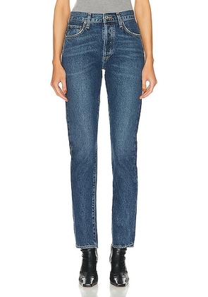 AGOLDE Austin Mid Rise Tapered Slim Jeans in Control - Denim-Medium. Size 31 (also in 30, 32, 33, 34).