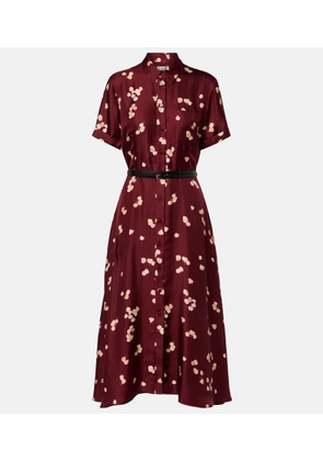 Altuzarra Printed belted silk shirt dress