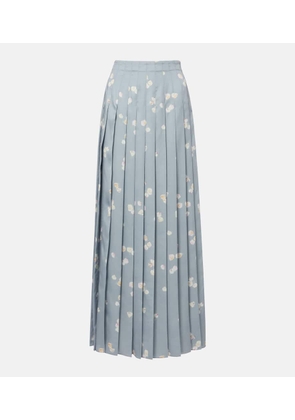 Altuzarra Monti floral pleated midi skirt