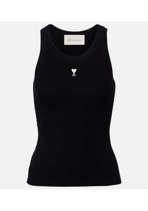 Ami Paris Ami de Cour cotton jersey tank top