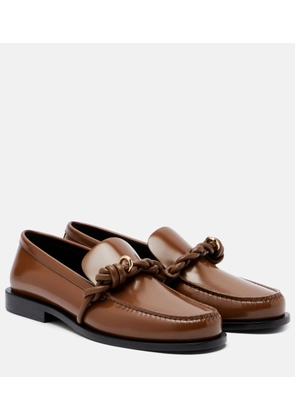 Jil Sander Tangle leather loafers