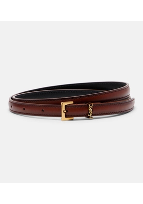 Saint Laurent Cassandre leather belt