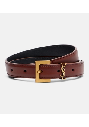 Saint Laurent Cassandre leather belt