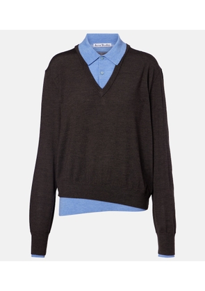 Acne Studios Layered wool polo sweater