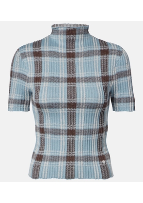 Acne Studios Kosa checked wool-blend top
