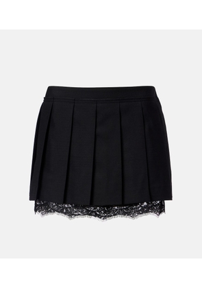 Acne Studios Inbora lace-trimmed pleated miniskirt