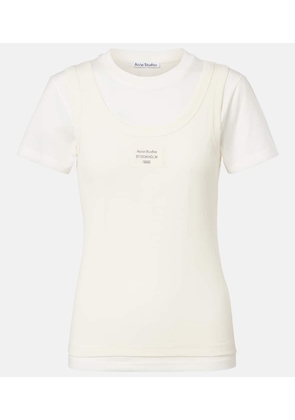 Acne Studios Layered logo cotton-blend T-shirt