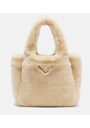 Prada Mini shearling top-handle bag