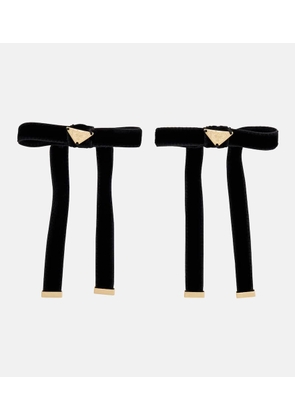 Prada Set of 2 bow-detail velvet barrettes