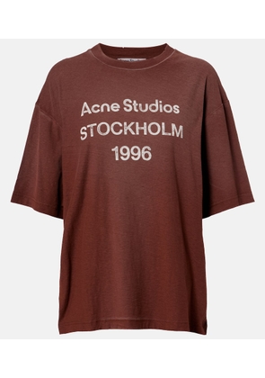 Acne Studios Logo cotton and hemp jersey T-shirt