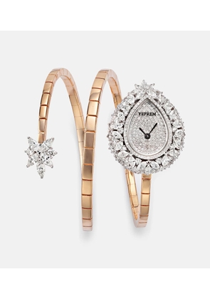 Yeprem Y-Momento 18kt gold (750/1000) watch with diamonds