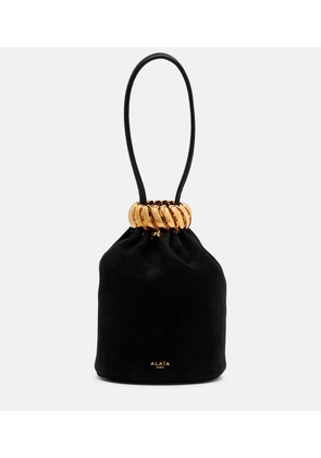 Alaia Motion Mini embellished suede top-handle bag