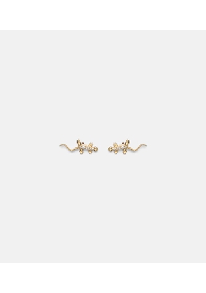 Sydney Evan Lizard 14kt gold (585/1000) stud earrings with diamonds