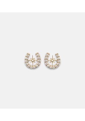 Sydney Evan Horseshoe Starburst 14kt gold (585/1000) stud earrings with diamonds