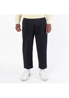 Maison Kitsune Tapered Pleated Wool Trousers
