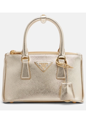 Prada Galleria Mini metallic leather tote bag