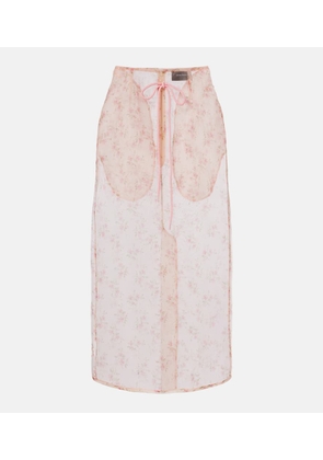 Simone Rocha Floral midi skirt