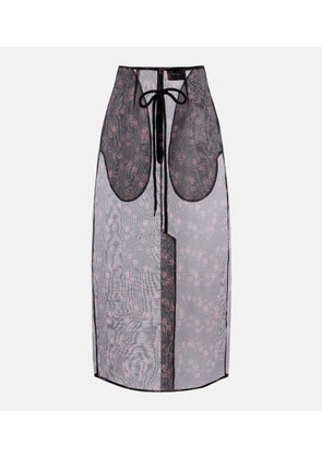 Simone Rocha Floral midi skirt