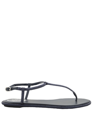 Rene Caovilla Diana Crystal Flat Sandals