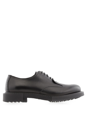 Salvatore Ferragamo Mens Black Leather Derby Shoes