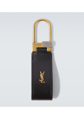 Saint Laurent Tiny Cassandre leather keychain