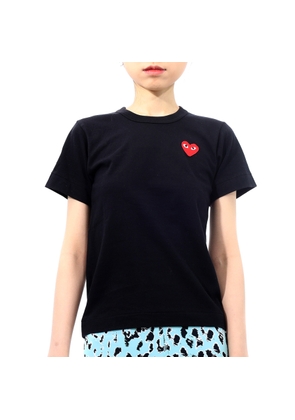 Comme Des Garcons Ladies Black Heart Patch T-shirt