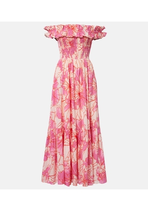 Poupette St Barth Suzanne off-shoulder cotton maxi dress