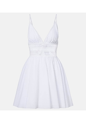 Poupette St Barth Emilie bow-detail cotton minidress