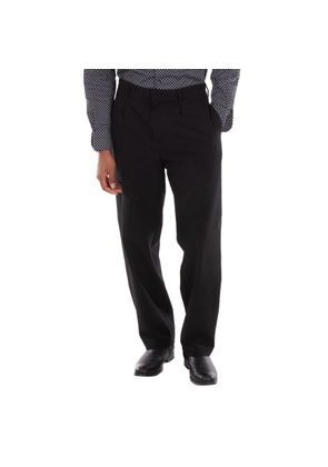 Emporio Armani Seersucker Pleated-Waist Chinos Pants