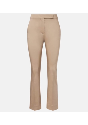 Max Mara Cotton-blend cropped slim pants