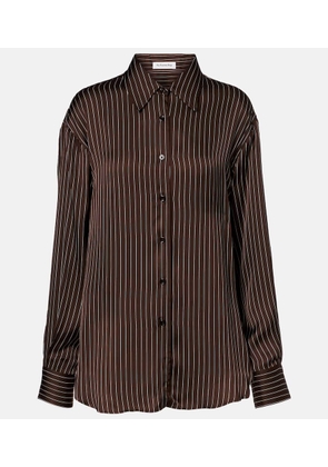 The Frankie Shop Peri pinstripe satin shirt