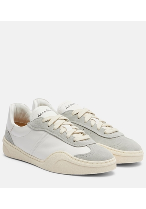Acne Studios Suede-trimmed leather sneakers