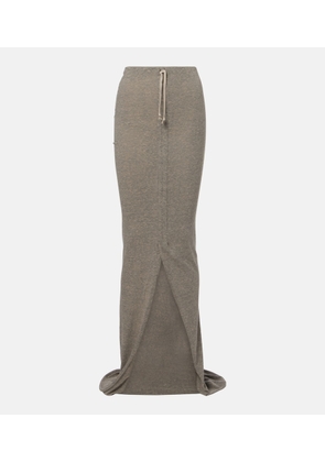 Rick Owens Cotton-blend jersey maxi skirt