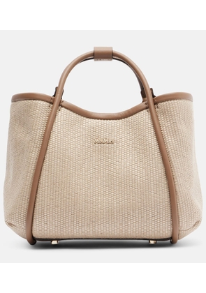 Max Mara Marin Small leather-trimmed top-handle bag